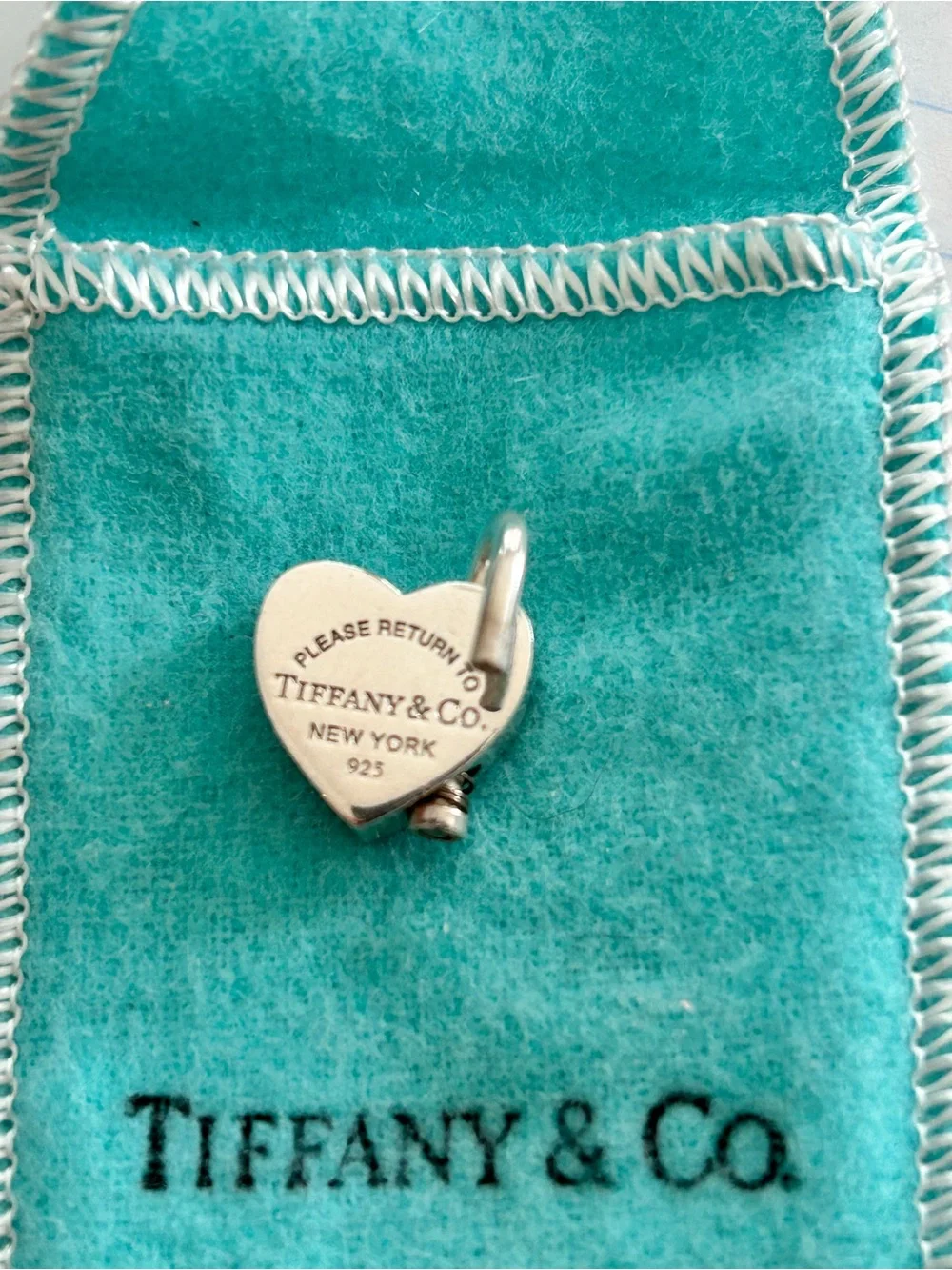 Tiffany & Co. Return to Tiffany Heart Lock Charm .925 Sterling Silver - Picture 2 of 11